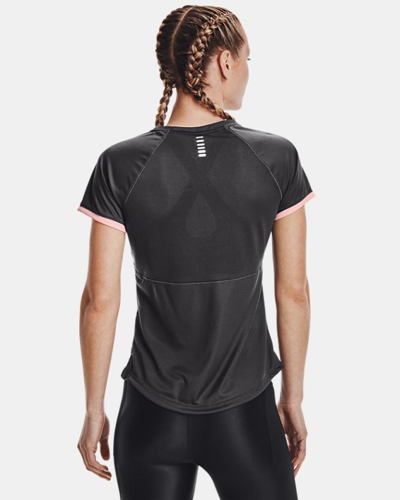 Women's UA Speed Stride Graphic Short Sleeve, Gray, pdpMainDesktop image number 1